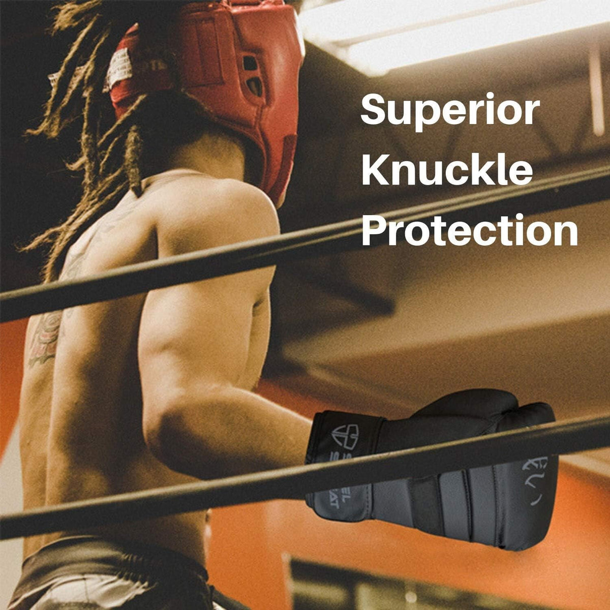 Steel Sweat Boxing Gloves 14 OZ Training Gloves for Punching Sparring Kickboxing
