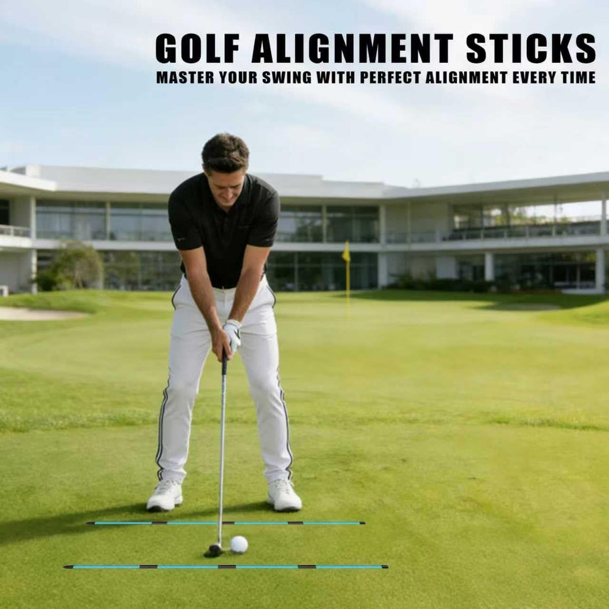Golf Alignment Sticks Set - Improve Swing Accuracy & Posture Training Aids