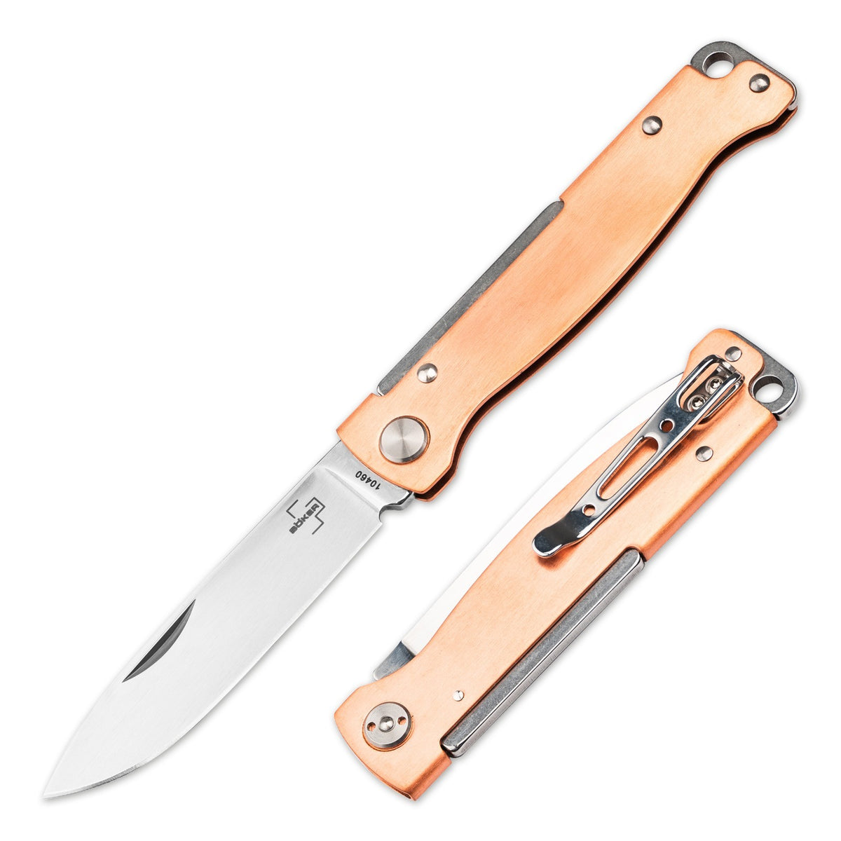 Copper Pocket Knife with 2.76-Inch Blade - Folding Slipjoint EDC Tool