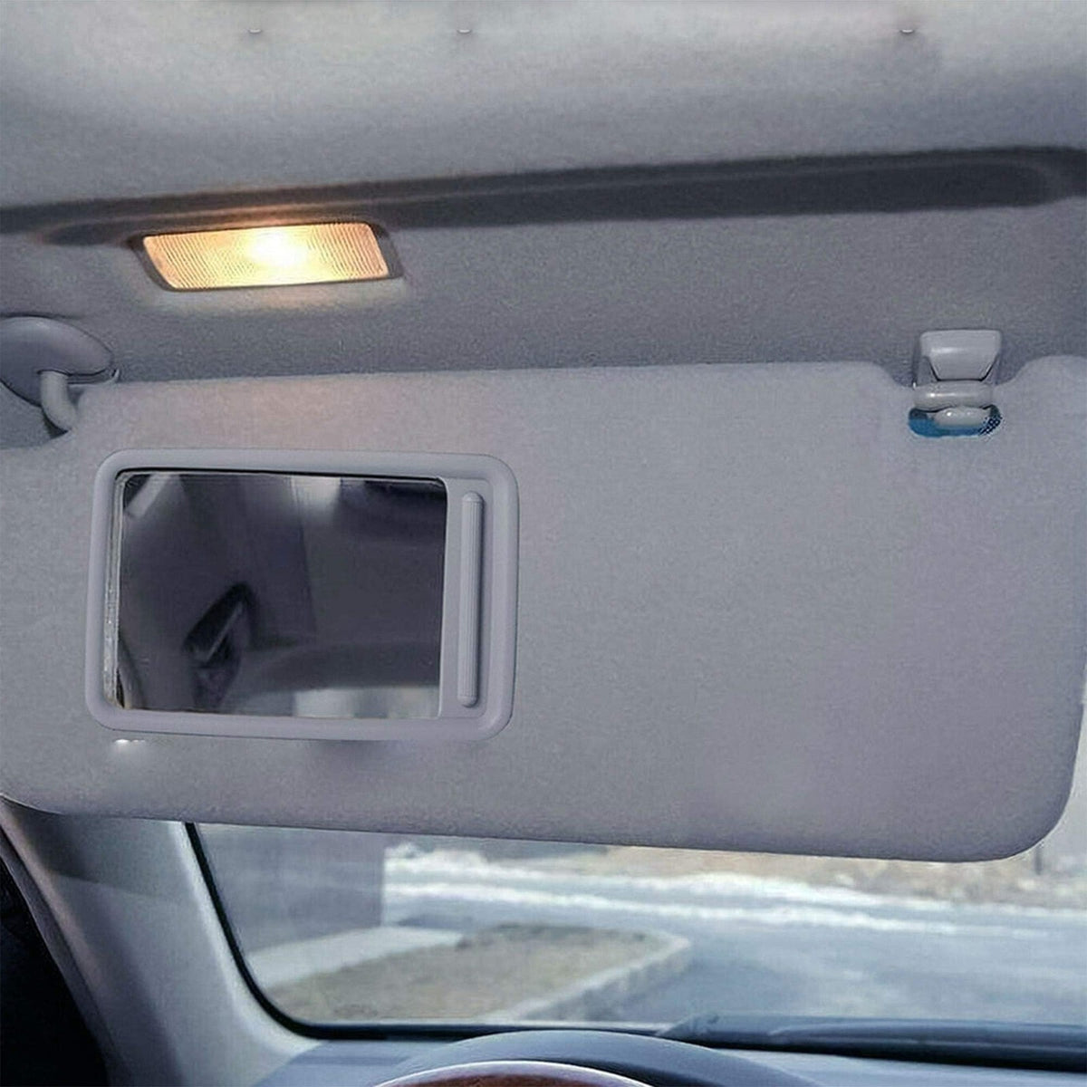 Driver Side Sun Visor with Vanity Light for Toyota RAV4 Gray