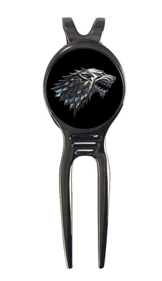 Game of Thrones Stark Golf Ball Marker & Black Gunmetal Divot Tool Set