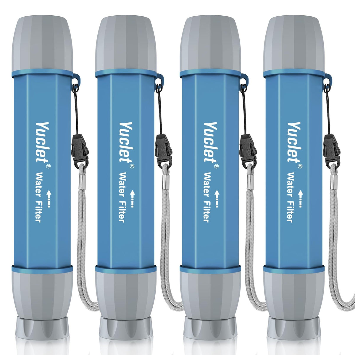 Portable Water Filter Straw for Camping Hiking Emergency - 4 Pack
