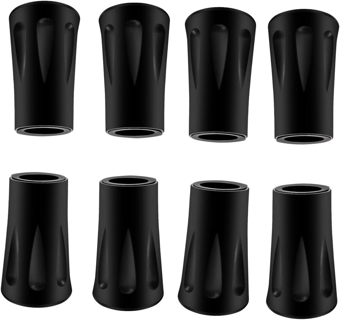 8Pcs Trekking Pole Tips Replacement Rubber Feet for Hiking Poles
