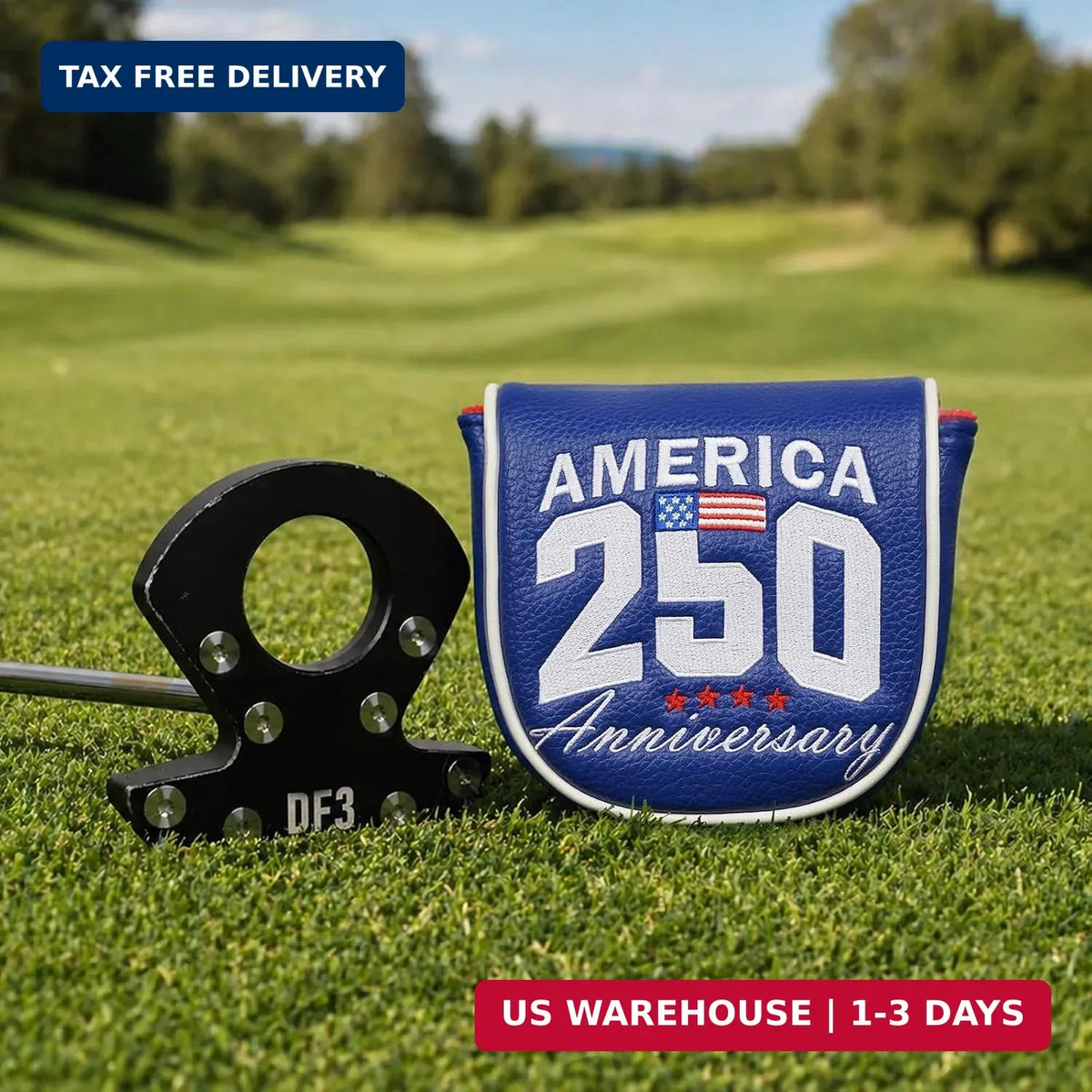 USA 250th Anniversary Golf Putter Cover for LAB DF3 - Patriotic Style