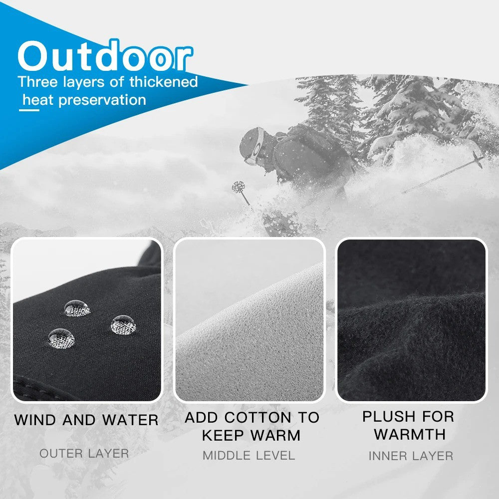 Waterproof Winter Work Gloves with Touchscreen Compatibility - Insulated Skiing & Snowboarding Gloves