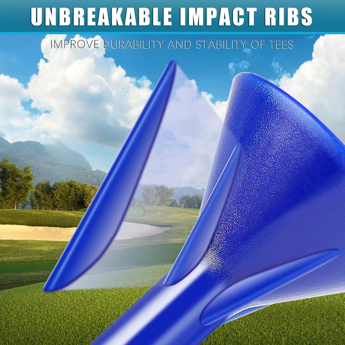 3-1/4-Inch Plastic Golf Tees Set - Durable & Stable Golf Accessories