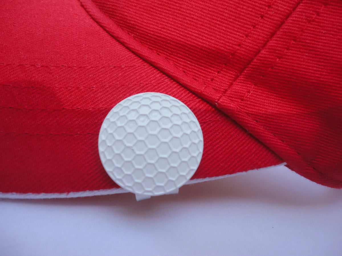 White Golf Ball Marker - Metal, 1 Inch, Realistic Domed Design