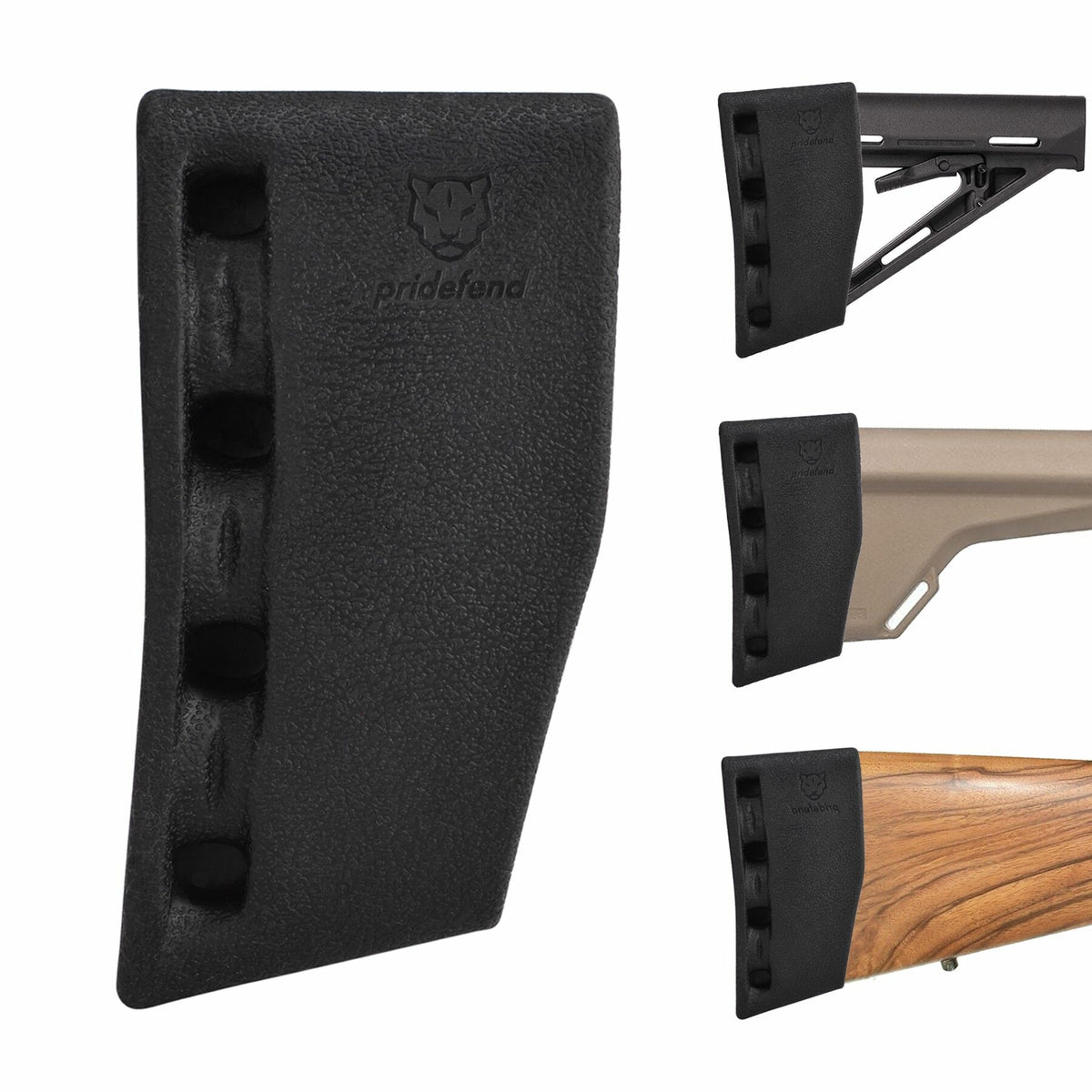Synthetic Latex Rubber Recoil Pad for Shotgun - Slip-On, Adjustable Size