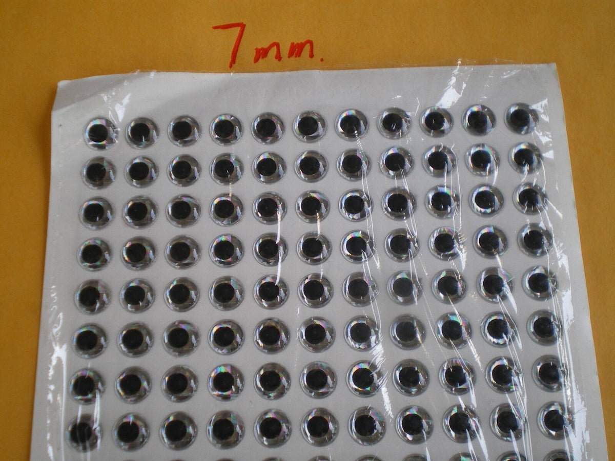 308 Pcs Silver 3D Holographic Fishing Lure Eyes for Fly Tying & Crafting