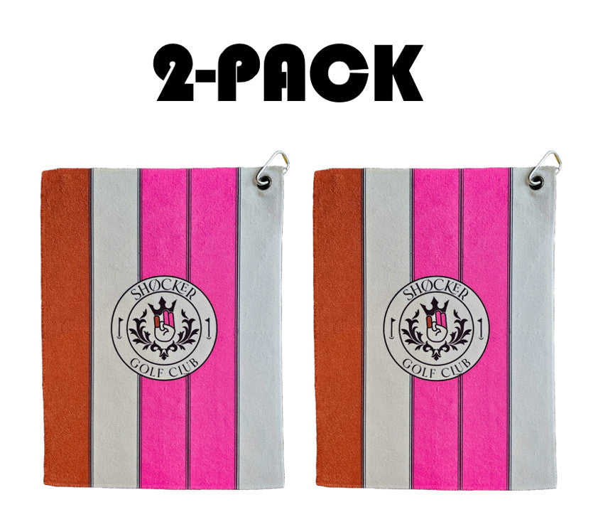 Crude Golf Towel Set - Funny Gag Gift for Golfers - 1, 2 or 4 Pack