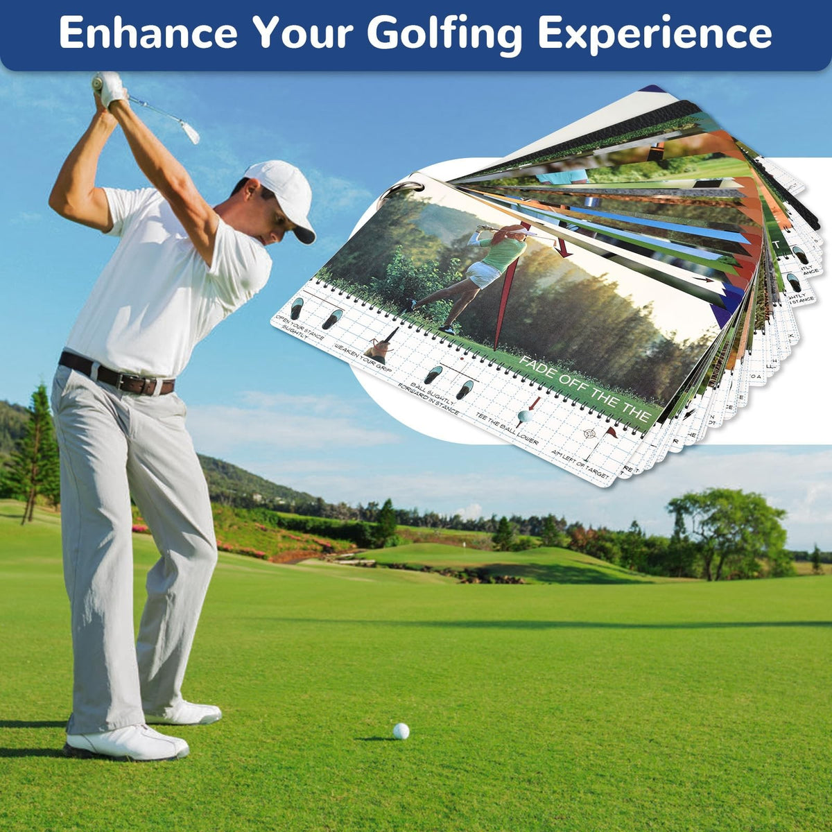 Golf Reference Cards Waterproof & Durable - Rules & Tips for All Skill Levels