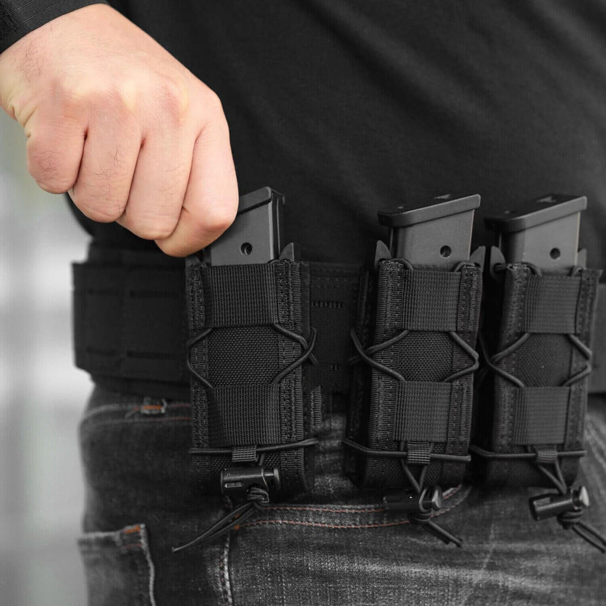 Tactical MOLLE Mag Pouch for 9mm Pistol Magazines - Double & Triple Variants