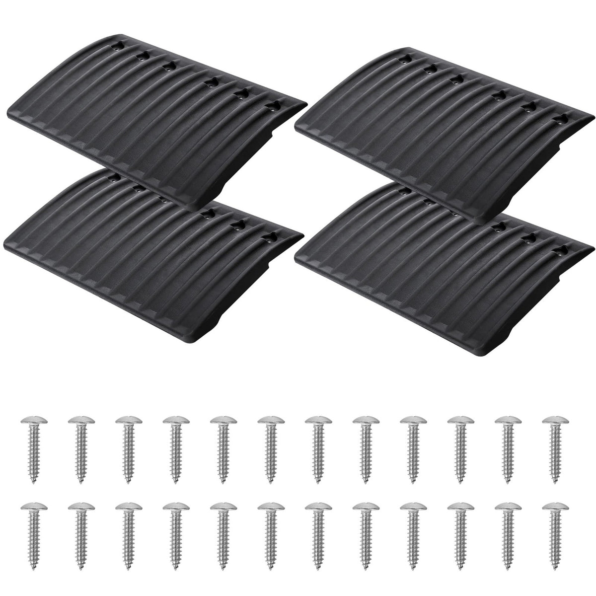 Snowmobile Trailer Edge Glides 9x6 Inch Protective Skid Plates - 4 Pack