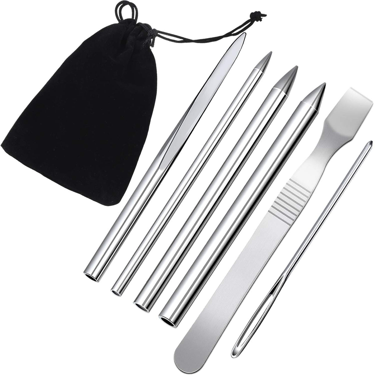 6 Pieces Paracord Stitching Set with Stainless Steel Needles for Outdoor Crafting