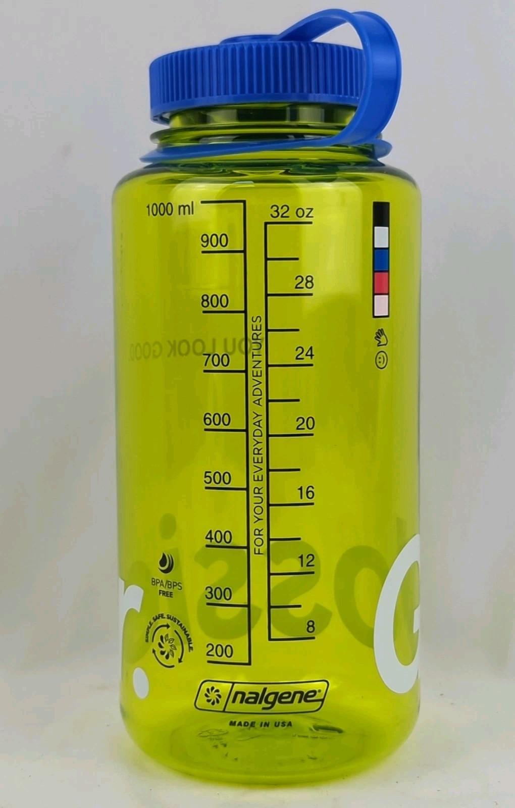 32oz Water Bottle with Wide Mouth & Screw Top - Green