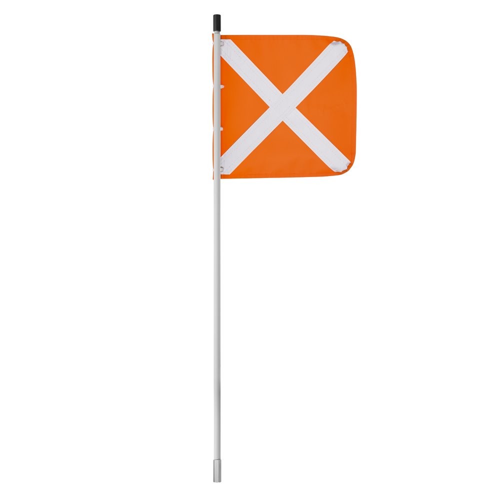 12x12 PVC Reflective Sand Safety Flag with Spring Mounting Base for Off-Road Vehicles