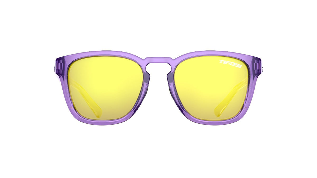 Tifosi Smirk Sunglasses with Violet and Smoke Yellow Lenses - Small to Large Fit