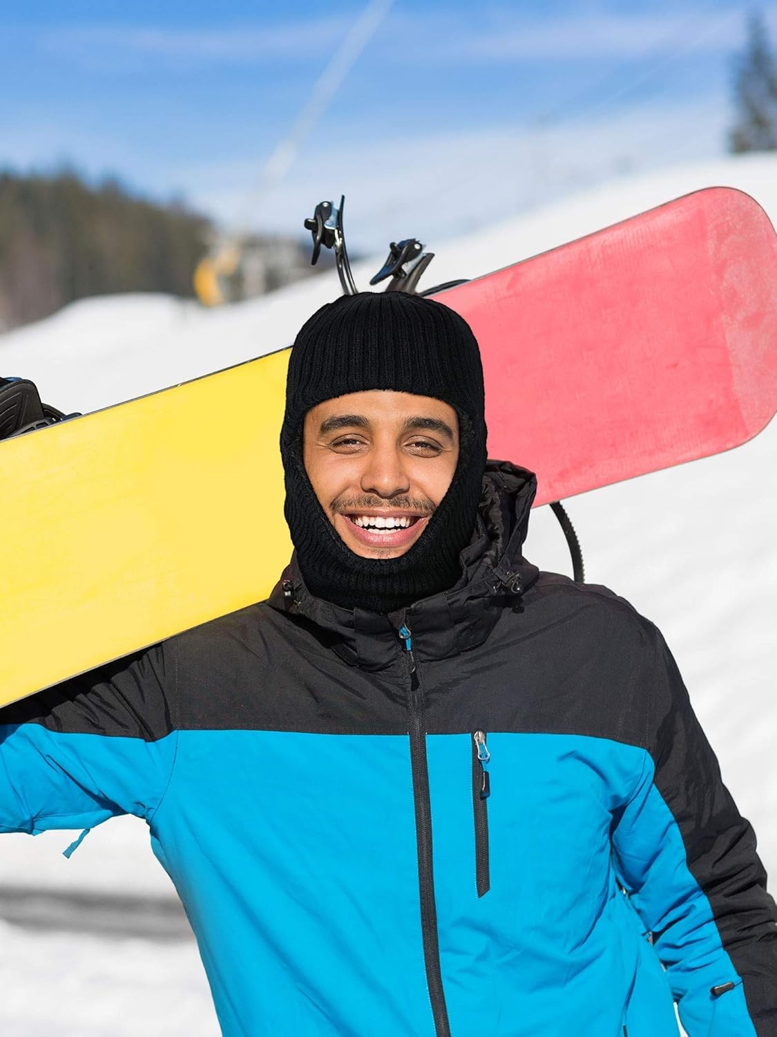 Men's Thermal Polar Fleece Face Mask Hood for Cold Winter