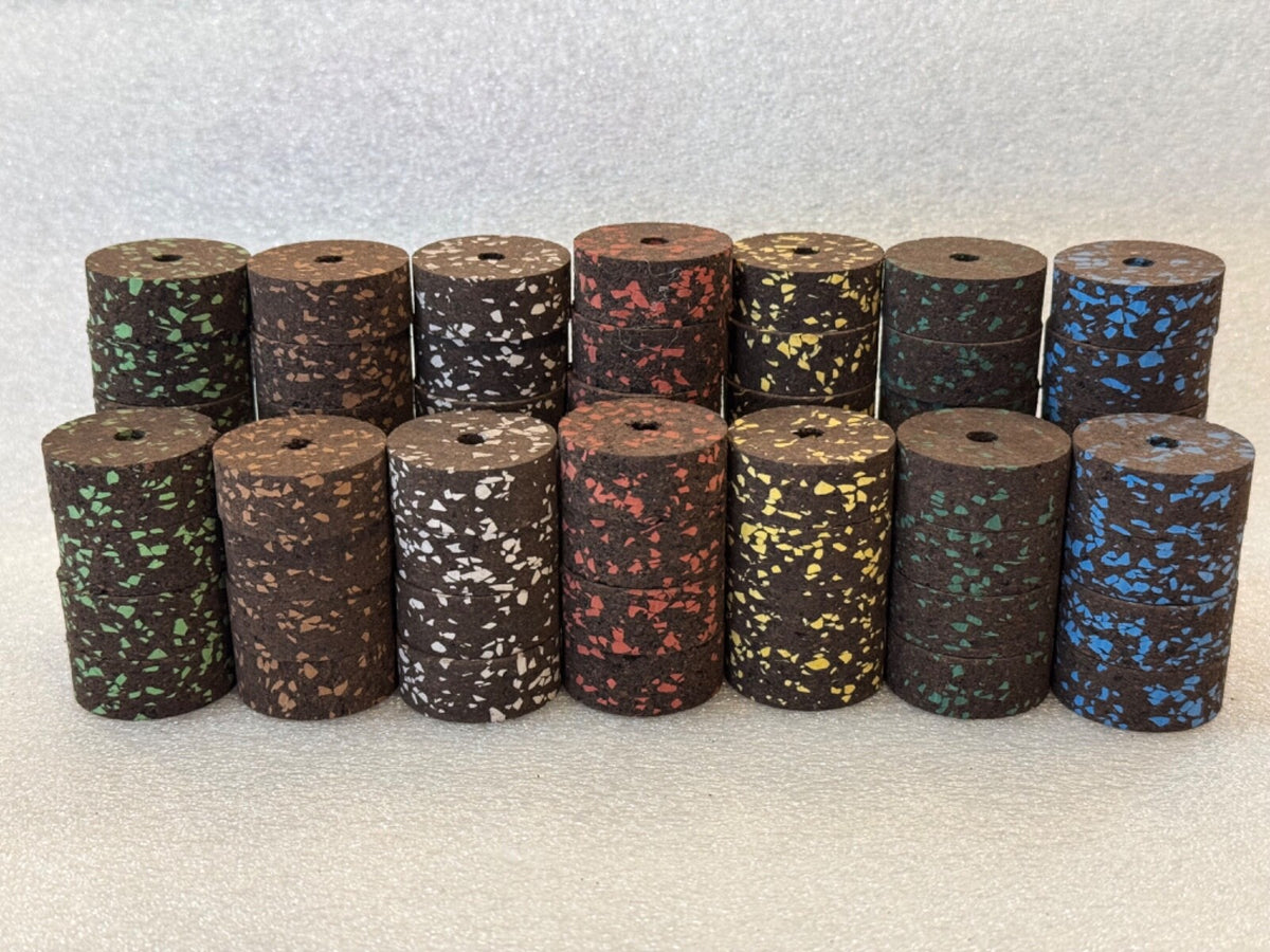 Cork Burnt Burl Rings Assortment - 70 High-Quality Craft Rings, 1 1/4"