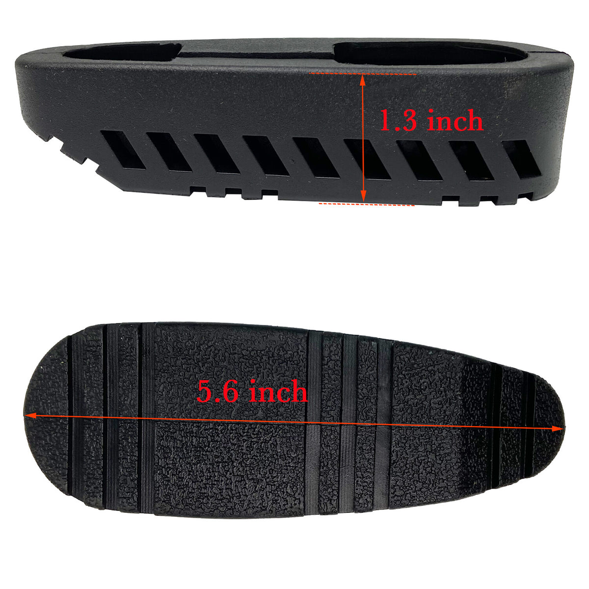 Non-Slip Recoil Pad for 6-Position Gun Stocks - Rubber Combat Butt Pad