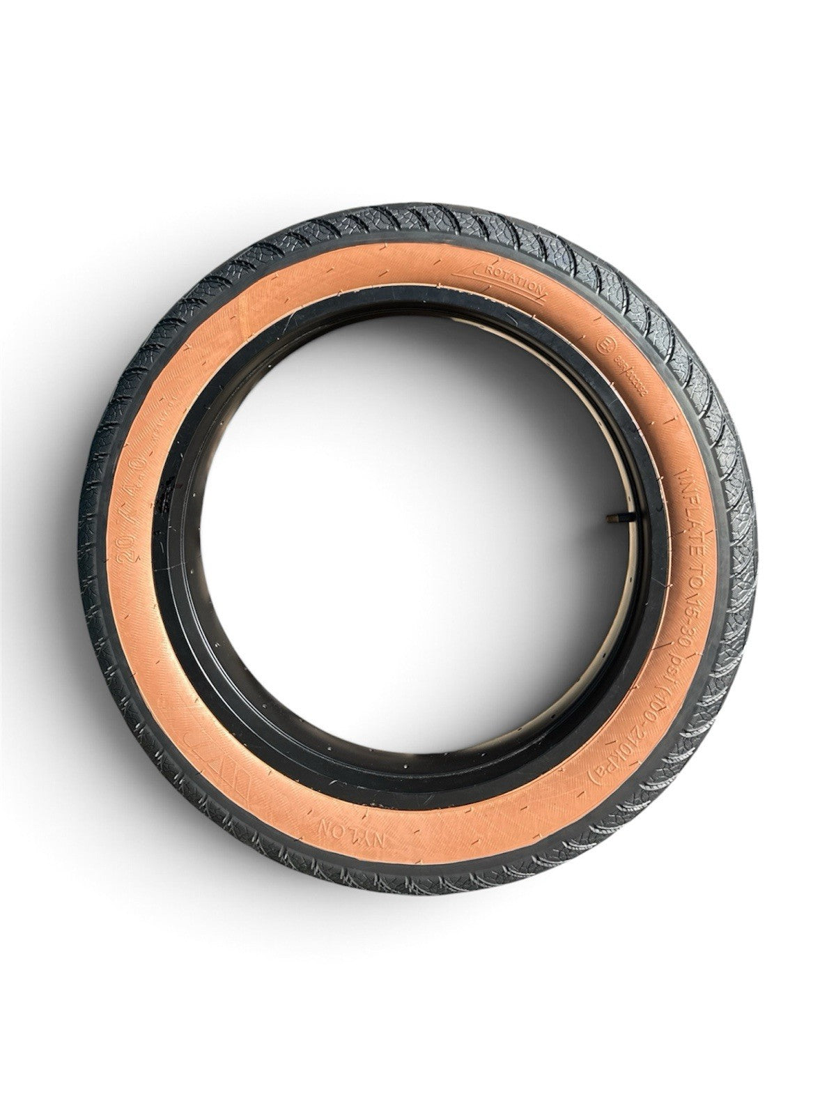 Fat Bike Tire 20x4.0 Thick Tubular Tire for E-Bike & Mountain Bike - Brown Wall