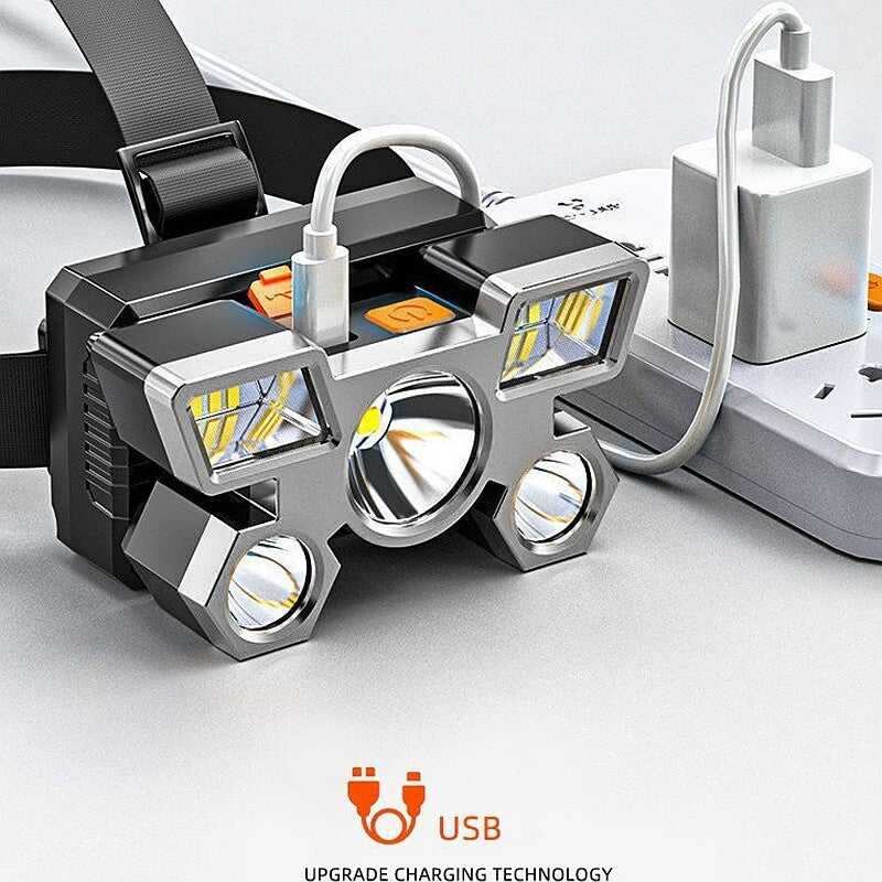 Rechargeable LED Headlamp with 4 Modes for Camping Hiking and Outdoor Use