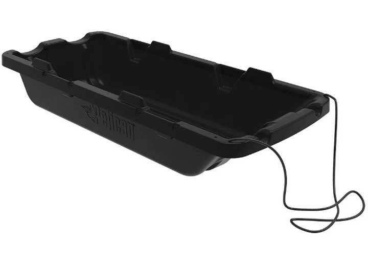 Heavy-Duty Utility Sled for Hauling and Outdoor Adventures - Black