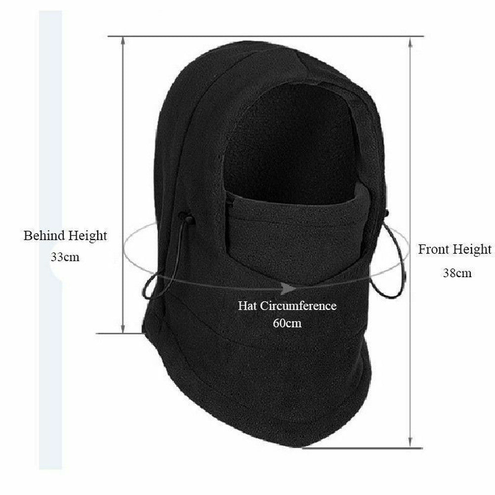 Winter Windproof Fleece Neck Warmer Balaclava Hood for Skiing & Snowboarding