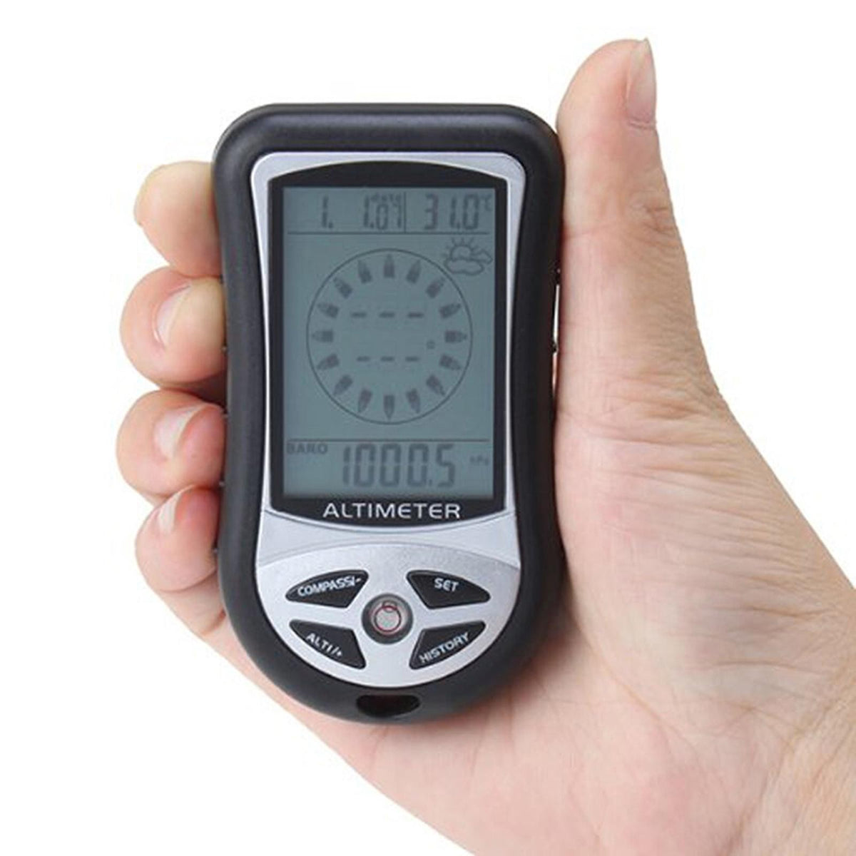 Digital Hiking Altimeter Compass Barometer Thermometer Watch 8-in-1 Outdoor Tool