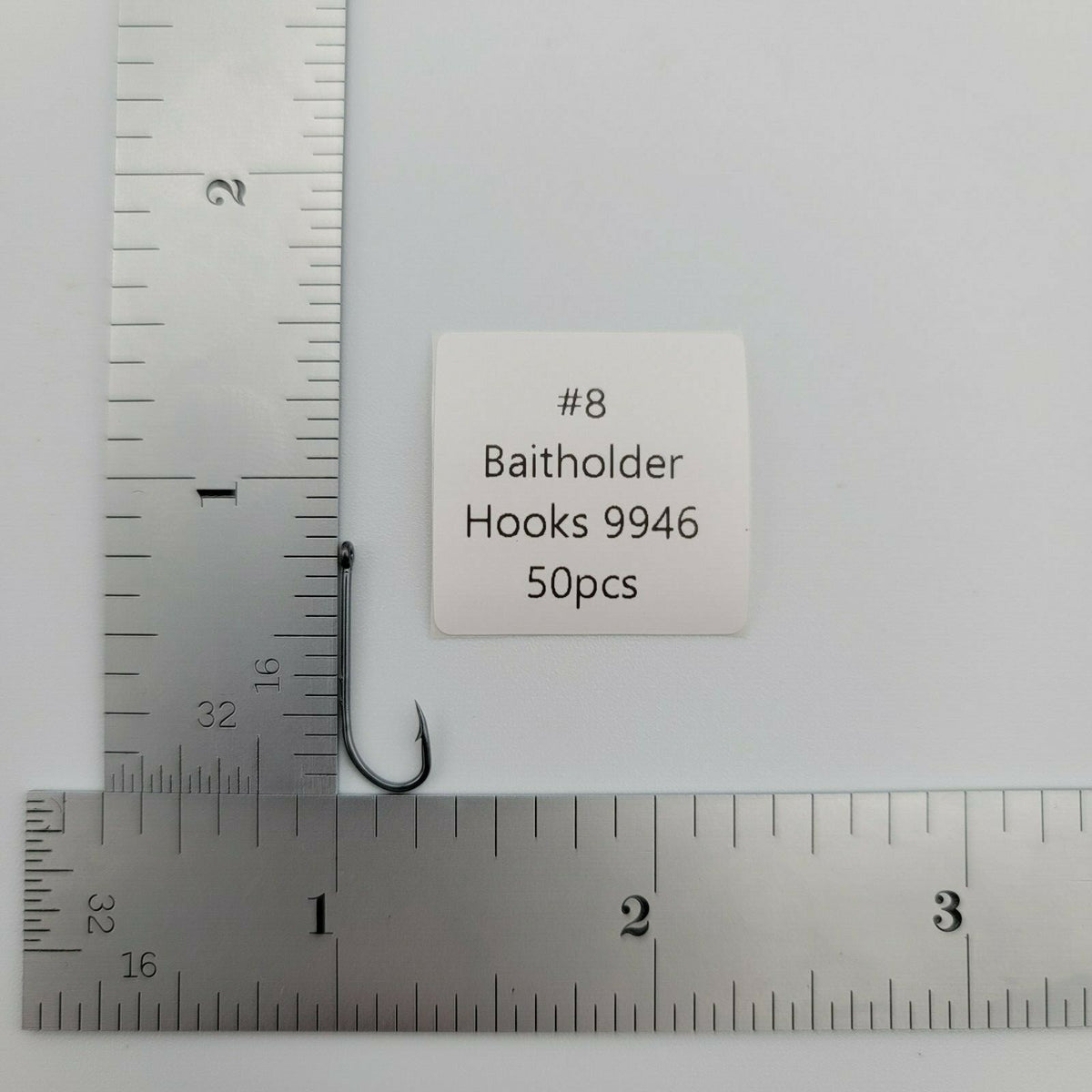 Fishing Hooks Set - Offset Baitholder Hooks in Multiple Sizes, 50 Pack