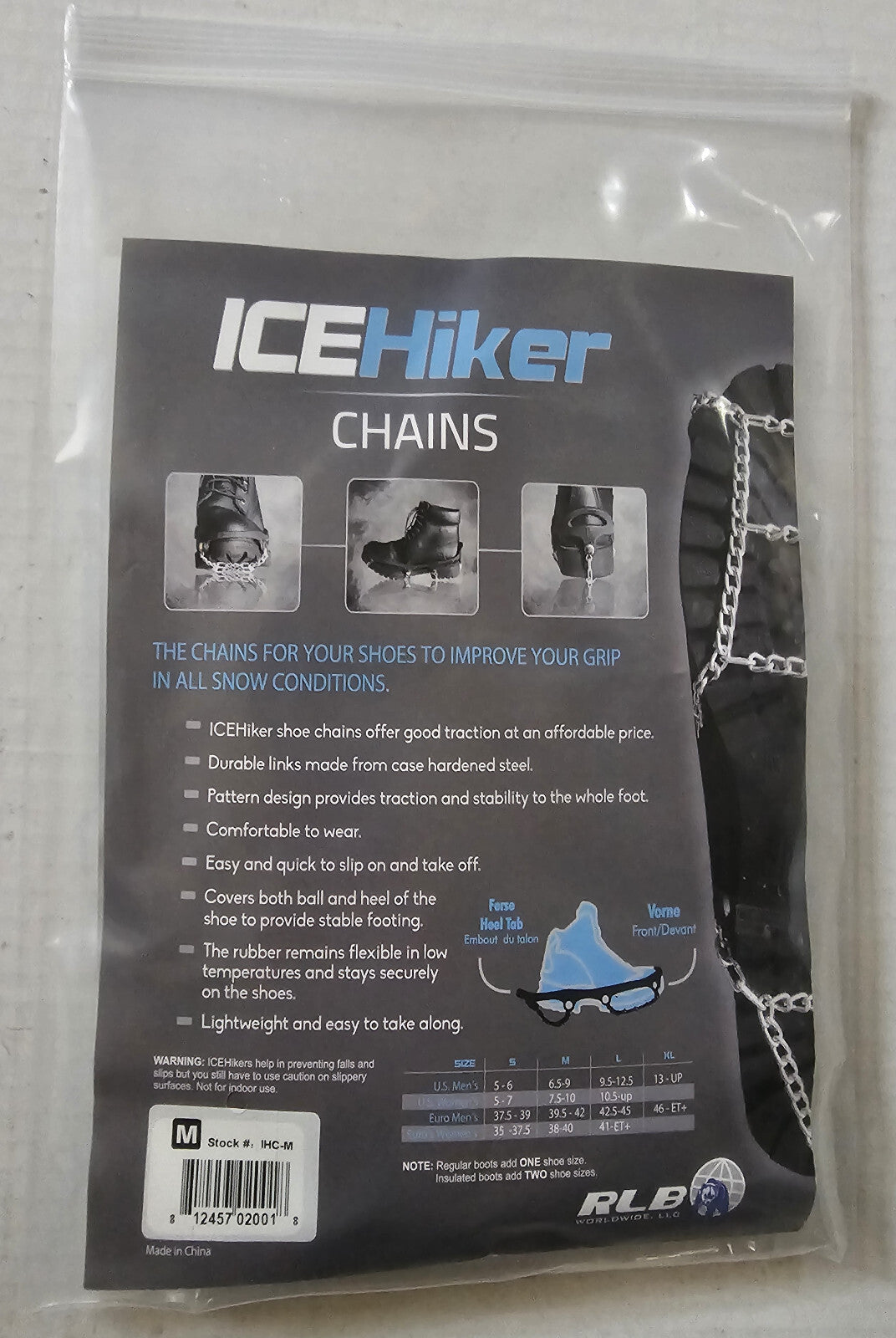 Ice Cleats for Shoes Small Traction Chains Anti-Slip Snow Grips - Grizzlar
