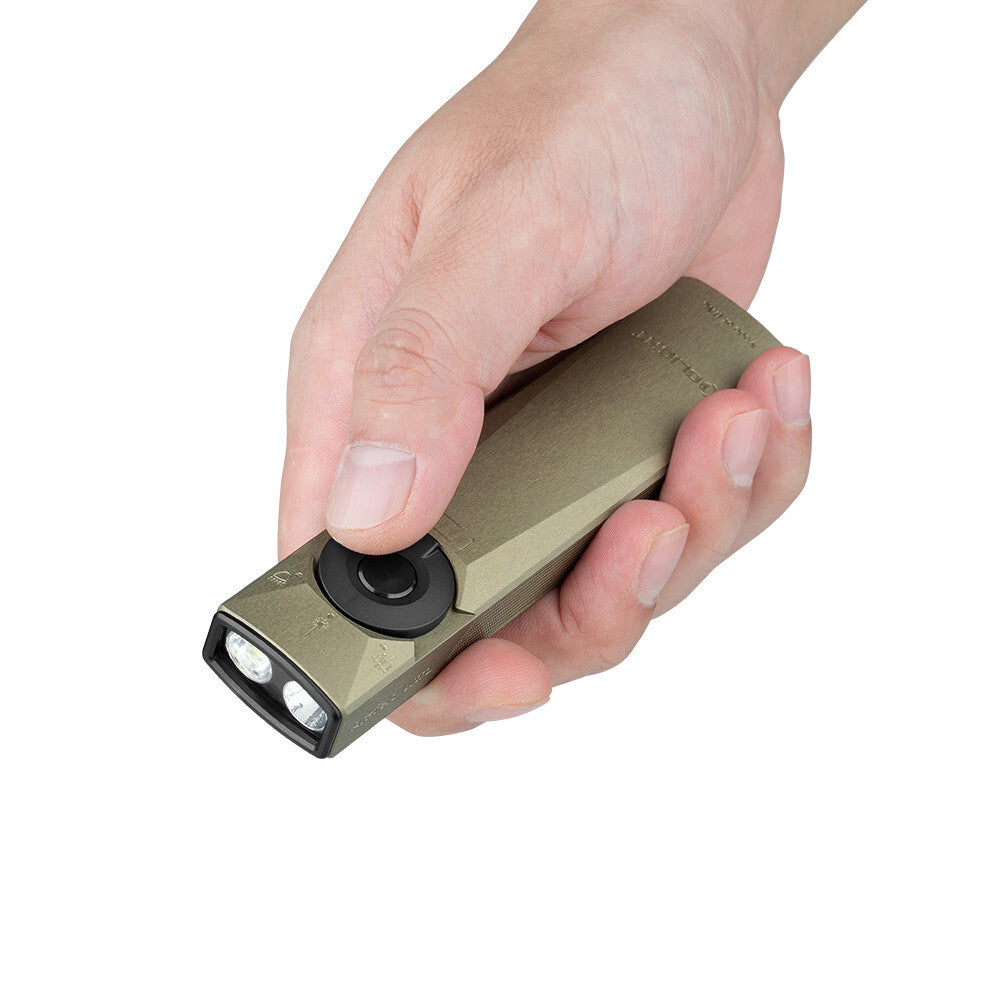 Olight Arkfeld Ultra Olive Green 3-in-1 EDC Flashlight with Laser and UV Light