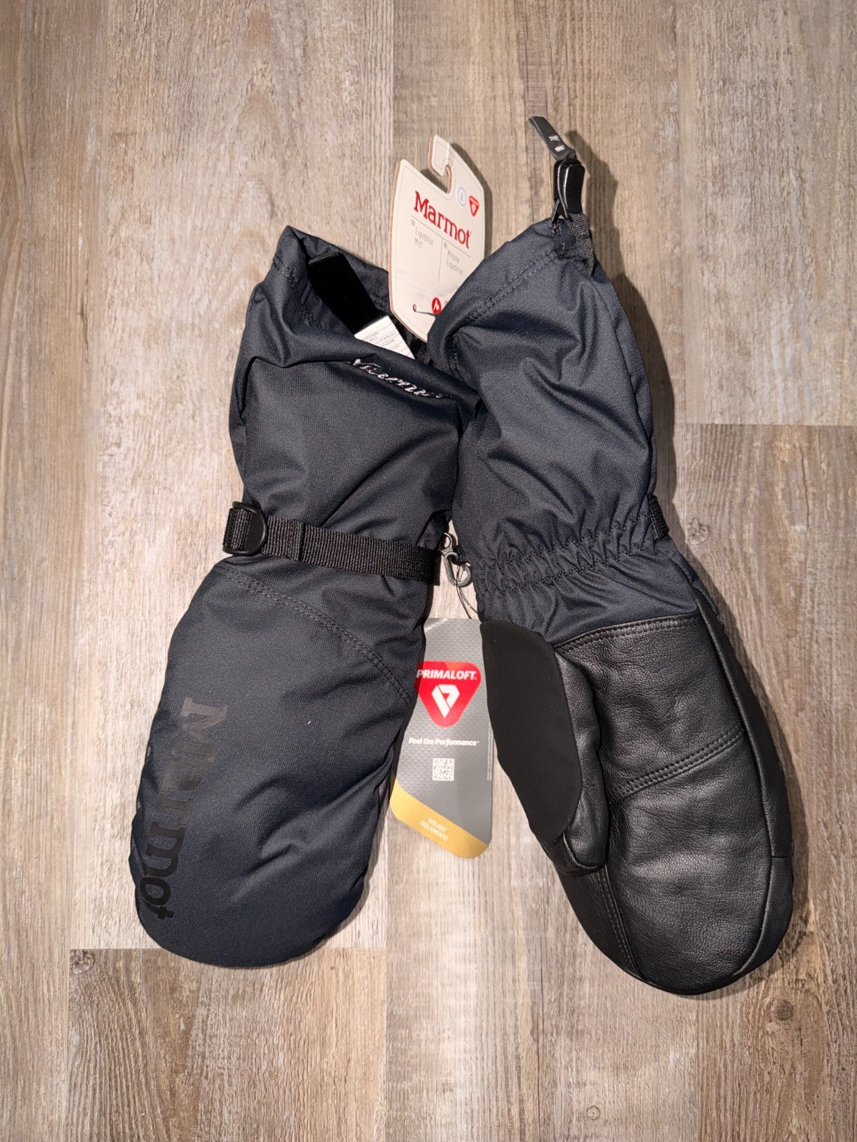 Winter Gloves Unisex Large - Marmot Expedition Primaloft Black Mitts