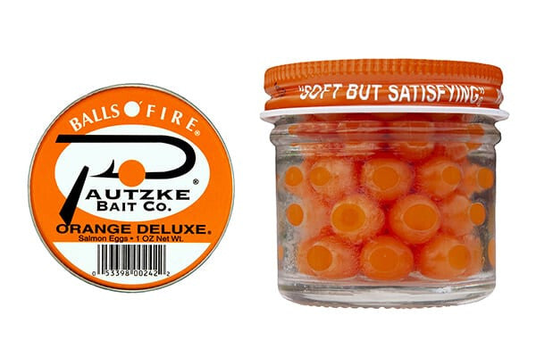 Salmon Egg Bait - Natural Orange Deluxe Fish Eggs for Trout Steelhead