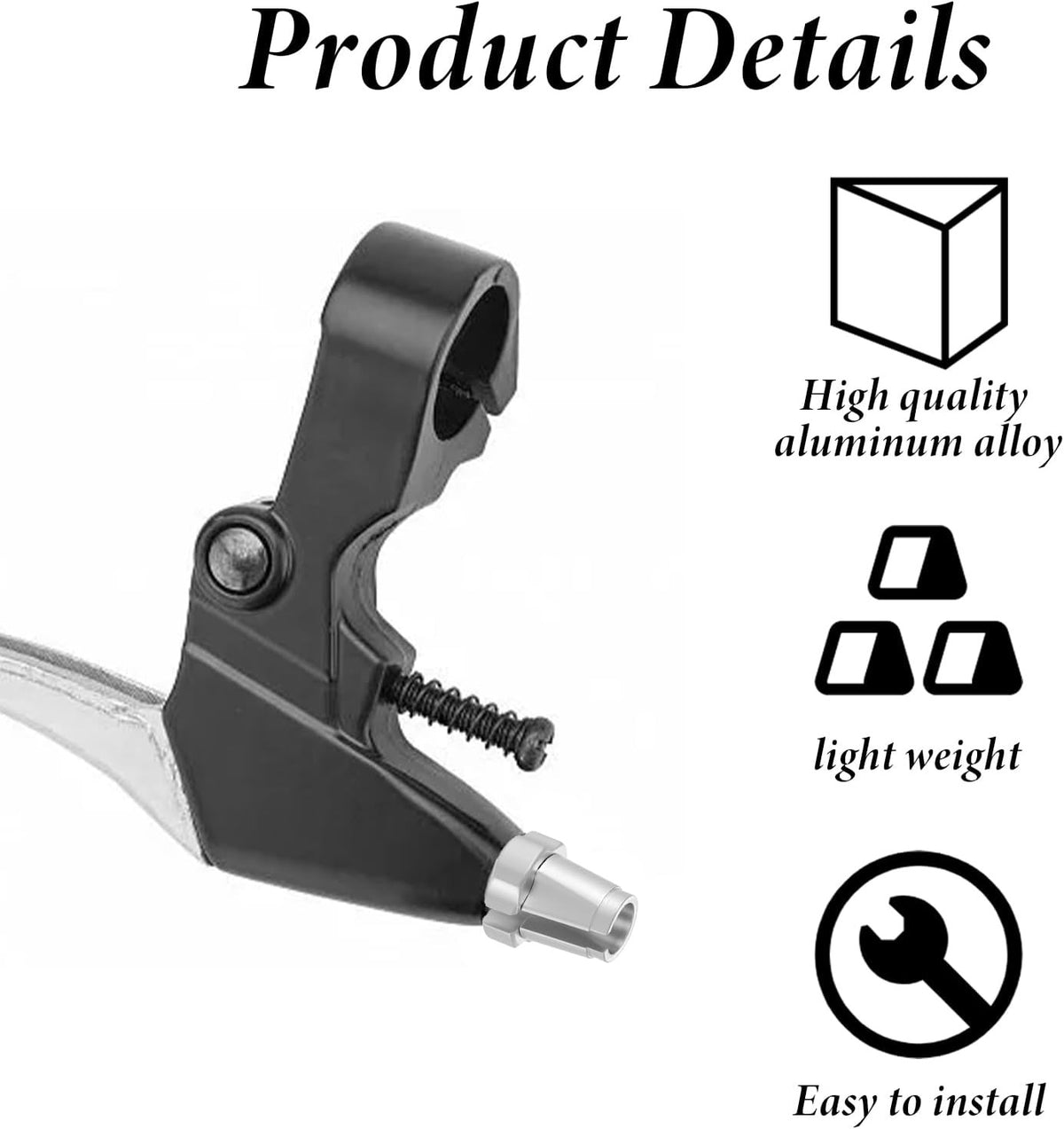Bike Brake Lever Adjuster Screws Set - Aluminum, M7 Thread, Black & Silver