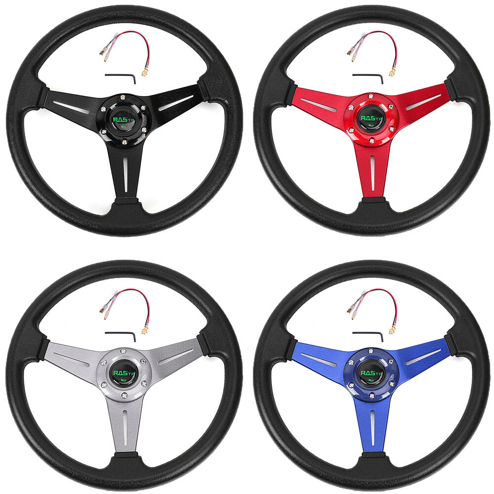14-Inch Golf Cart Steering Wheel for Yamaha EZGO Club Car Aluminum - Universal Fit
