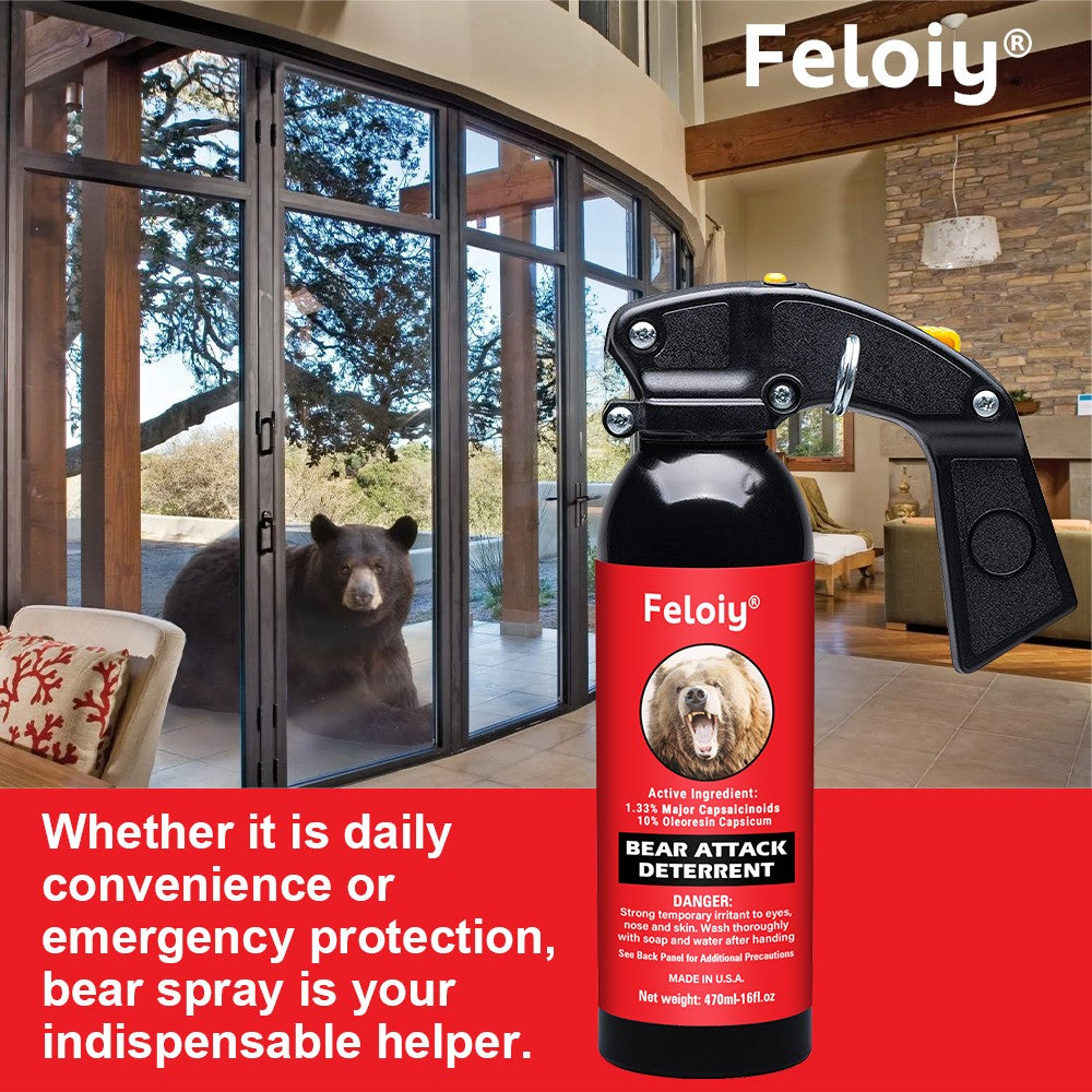 35ft Bear Deterrent Spray 16oz with Glow Cap for Camping Hiking Safety