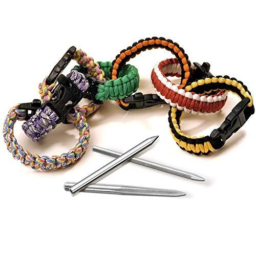 6 Pieces Paracord Stitching Set with Stainless Steel Needles for Outdoor Crafting