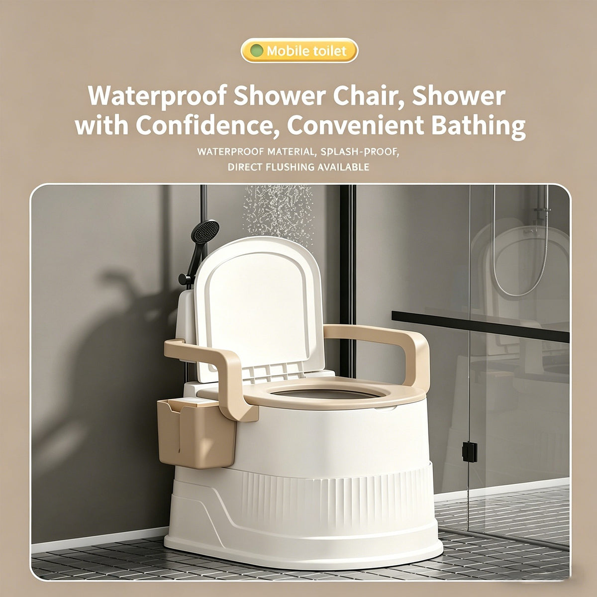 Portable Toilet and Privacy Tent Kit for Outdoor Use - Waterproof & UV-Resistant