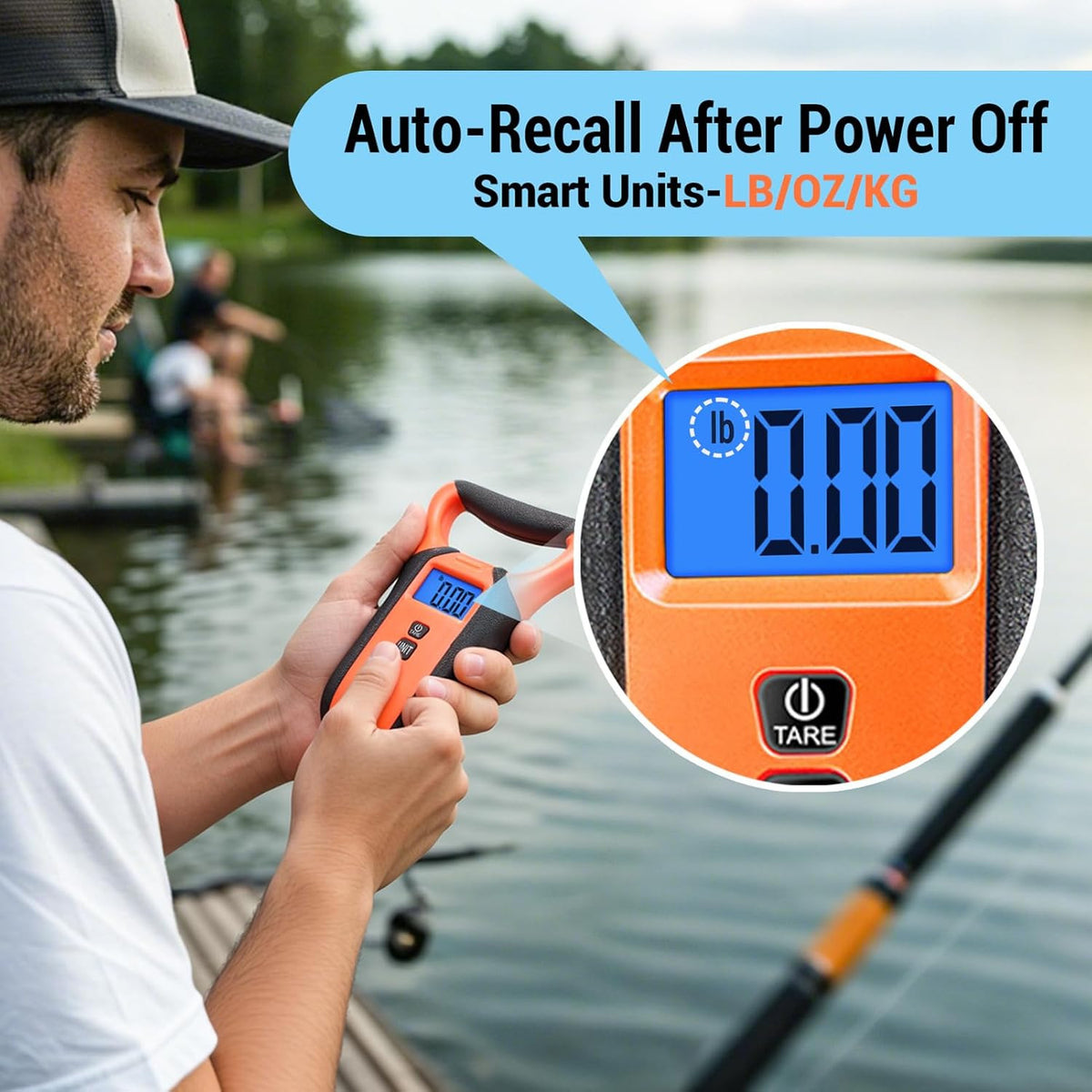 Waterproof Floating Digital Fish Scale 110Lb with Lip Gripper & Carry Case