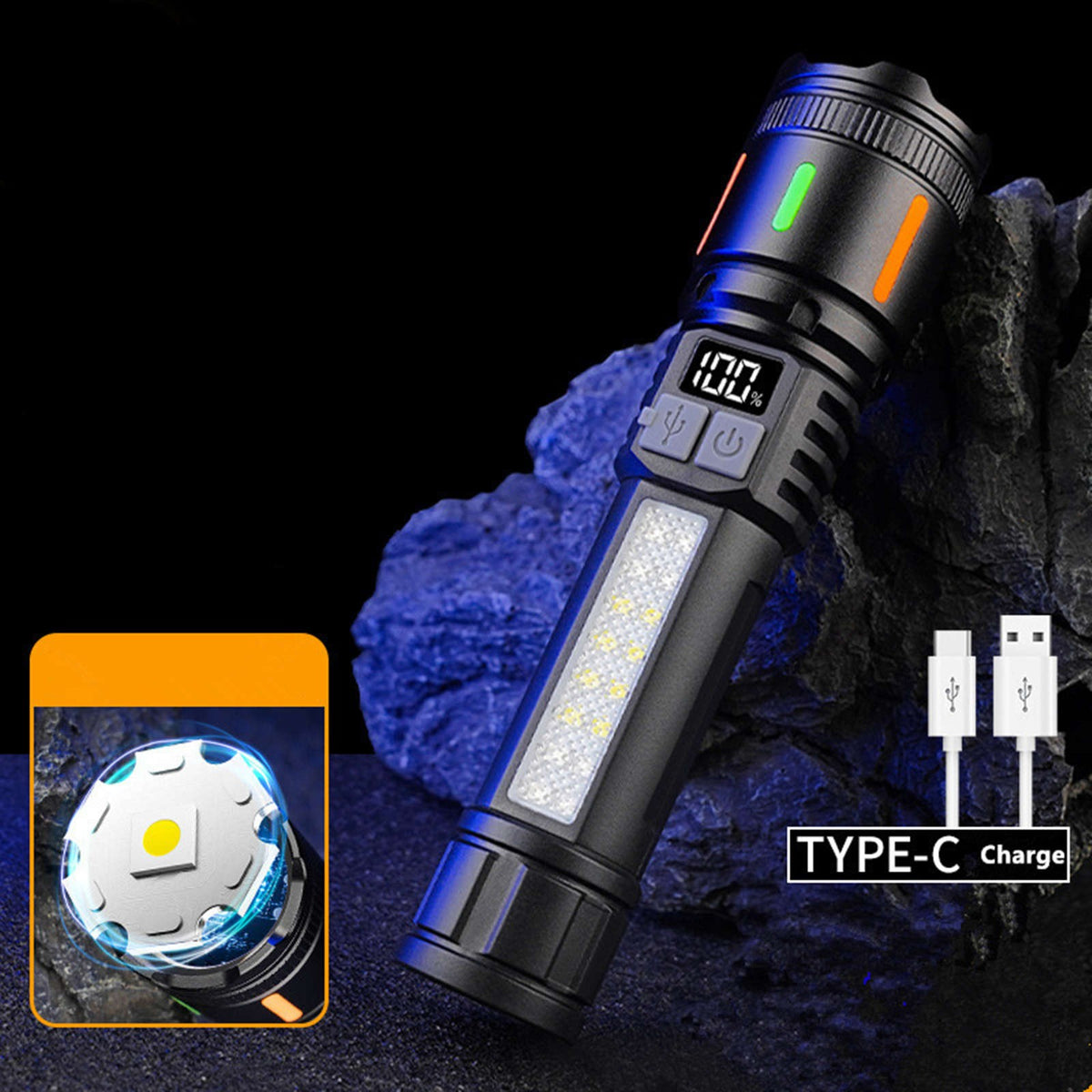 High Power 3000 Lumens Waterproof Shockproof Tactical Flashlight