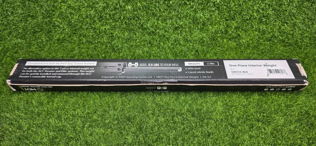 Interior Weight for ACC Chassis - 2.5 lbs Steel Add-on for MDT ACC Elite