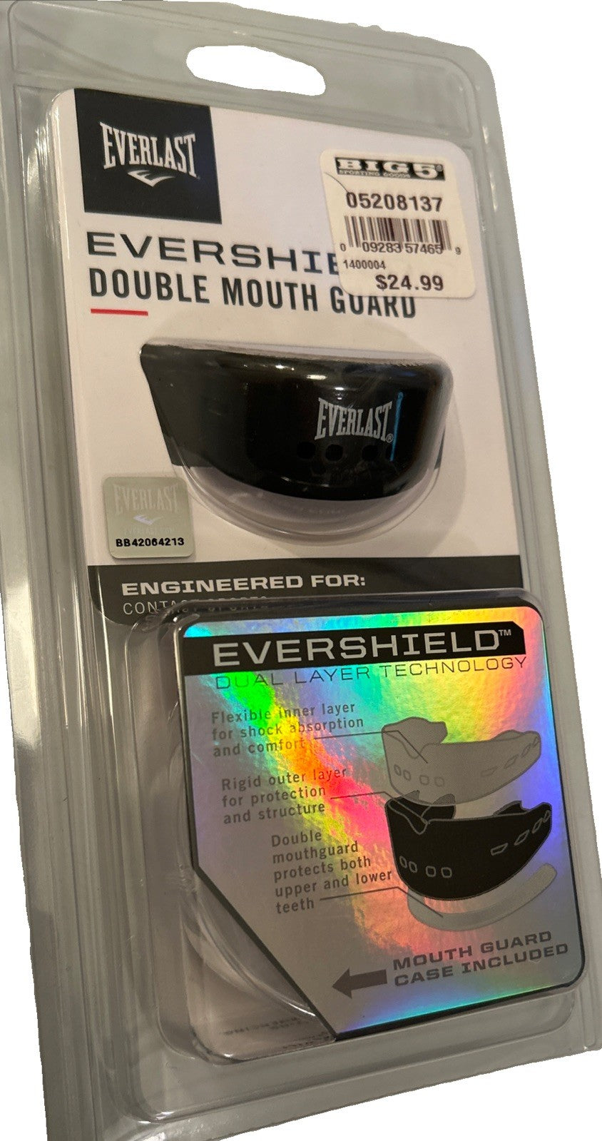 Double Mouthguard for MMA Boxing and Martial Arts - Shock Absorption & Breath Channel
