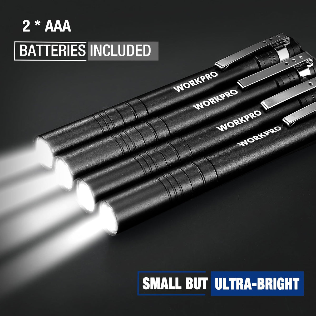 4 Pack LED Tactical Flashlights Mini Super Bright Penlights