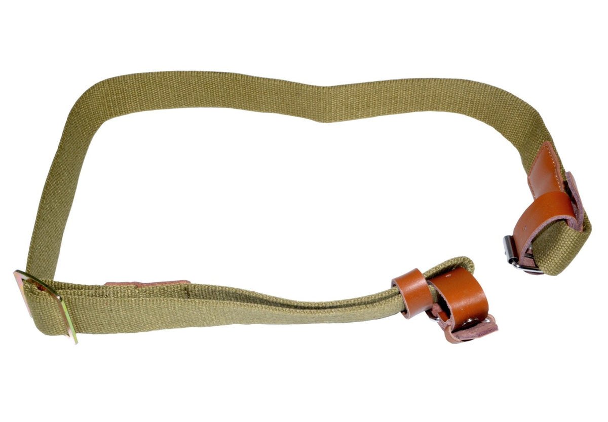 Mosin Nagant Rifle Canvas Carry Sling Dark Khaki Adjustable Strap