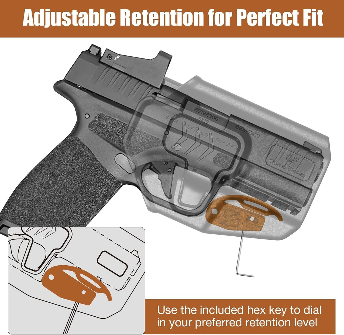 OWB Holster for Springfield Hellcat Pro & RDP - Optic-Ready, Adjustable Retention, Right Hand