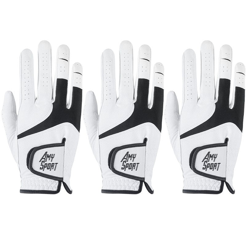 Men's Golf Gloves 3 Pack All Weather Grip Breathable Performance