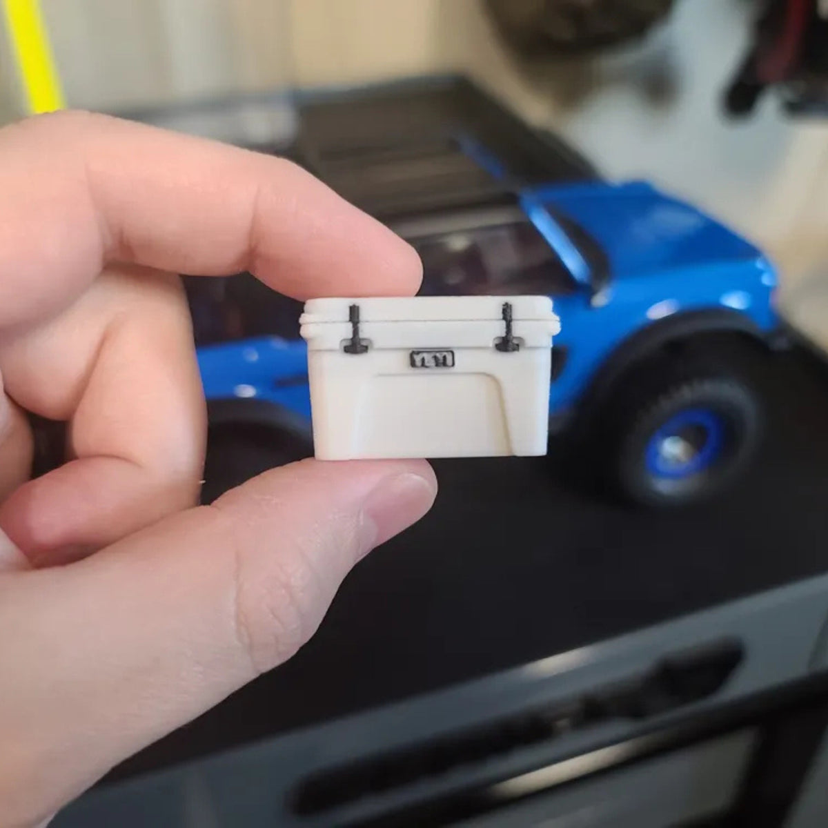 Mini Yeti Cooler with Ice for RC Scale Cars and Overland Displays