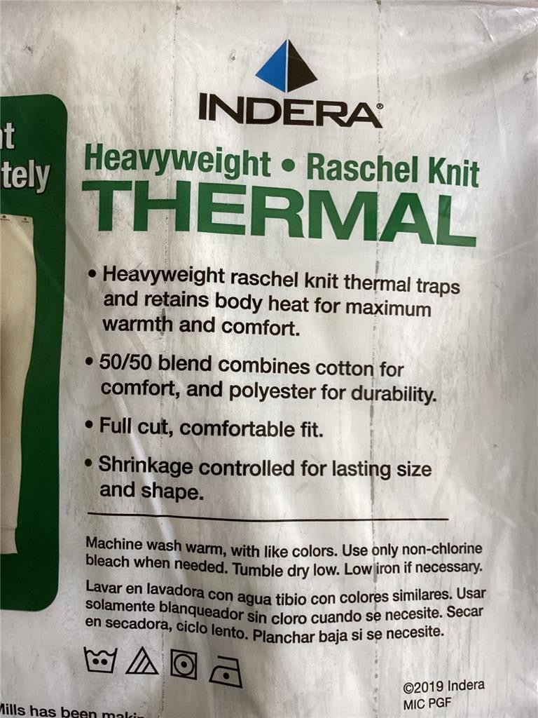 Indera Heavyweight Thermal Pants for Men 2XL White