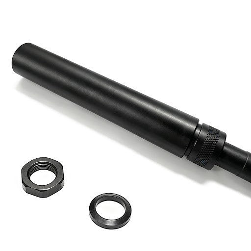 1/2X28 Aluminum Barrel Extension Compensator 5.5 Inch for 223, 22LR Rifles